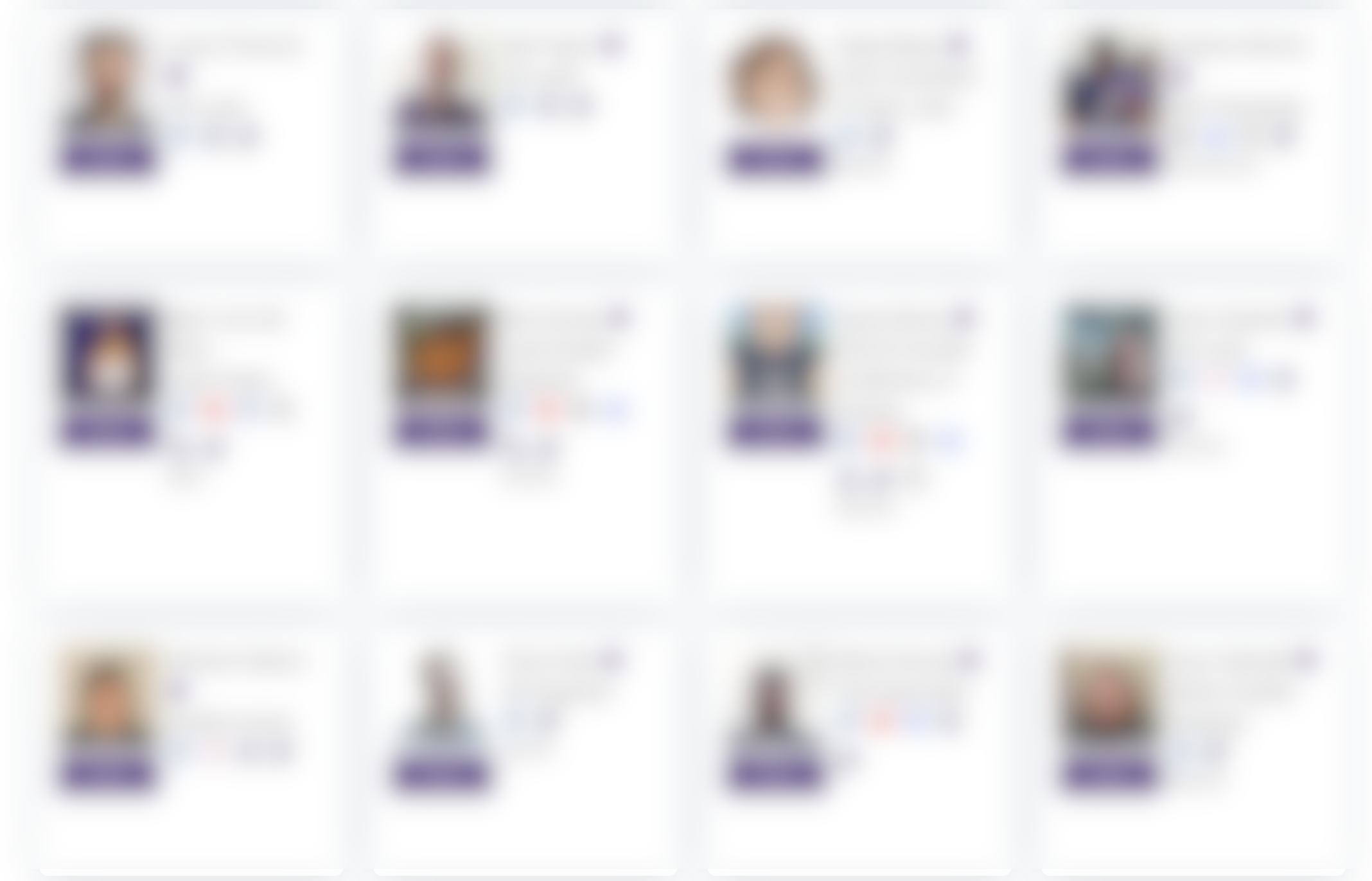 Blurred out profile list